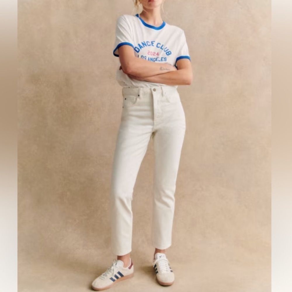 Sezane Brut Sexy Jeans in Ecru 42
